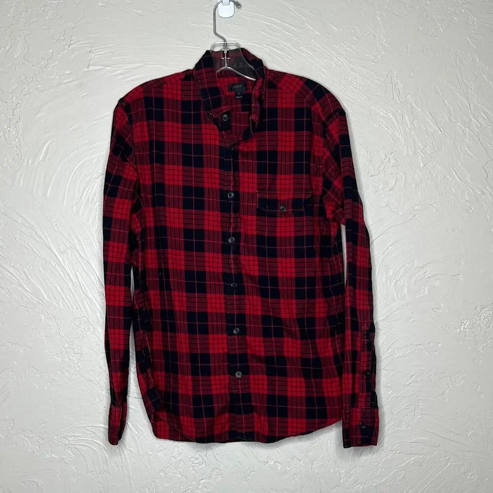 J Crew Plaid Button Down Size Medium